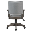 Scranton & Co Antique Gray Banker's Chair in Gray Fabric with Nailhead Trim