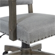 Scranton & Co Antique Gray Banker's Chair in Gray Fabric with Nailhead Trim