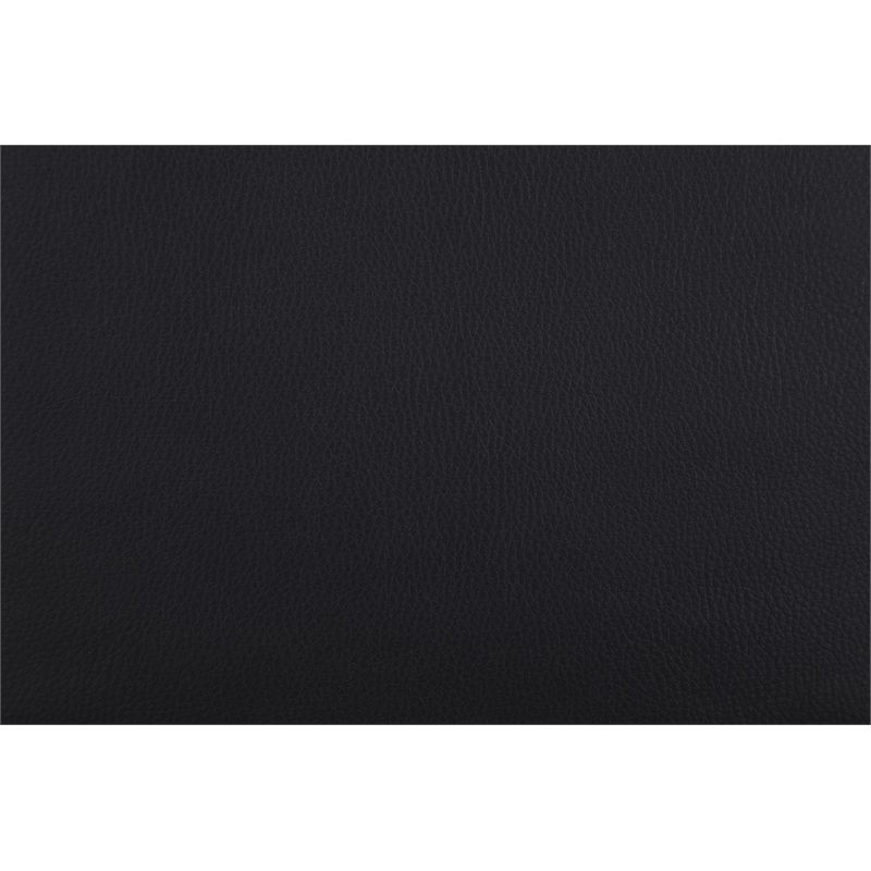 Scranton & Co Convertible Futon Sofa in Black Faux Leather with Steel Frame