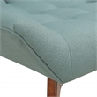 Scranton & Co Mid-Century Tufted Accent Chair in Sea Blue with Coffee Legs