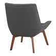 Scranton & Co Charcoal Gray Tufted Accent Chair with Coffee Finish Legs