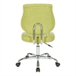 Scranton & Co Basil Green Fabric Office Chair with Chrome Base and Lumbar
