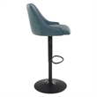 Scranton & Co Navy Faux Leather Height Adjustable Swivel Stool with Back