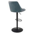 Scranton & Co Navy Faux Leather Height Adjustable Swivel Stool with Back