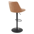 Scranton & Co Sand Brown Faux Leather Height Adjustable Swivel Stool with Back