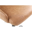 Scranton & Co Sand Brown Faux Leather Height Adjustable Swivel Stool with Back