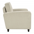 Scranton & Co Modern Club Chair in Cream Fabric with Espresso Wood Legs