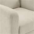 Scranton & Co Modern Club Chair in Cream Fabric with Espresso Wood Legs