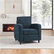 Scranton & Co Modern Club Chair in Indigo Fabric with Espresso Wood Legs