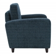 Scranton & Co Modern Club Chair in Indigo Fabric with Espresso Wood Legs