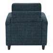 Scranton & Co Modern Club Chair in Indigo Fabric with Espresso Wood Legs