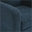 Scranton & Co Modern Club Chair in Indigo Fabric with Espresso Wood Legs