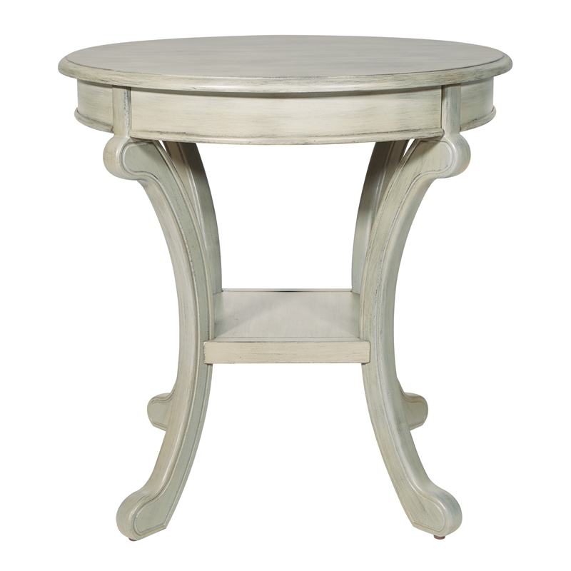 Scranton & Co Hand-Painted Accent Table in Antique Gray Stone Wood Finish