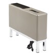 Scranton & Co Center Console with Charging Station in Smoke Gray Faux Leather