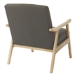 Scranton & Co Mid-Century Armchair in Charcoal Gray with Brushed Wood Frame