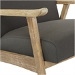Scranton & Co Mid-Century Armchair in Charcoal Gray with Brushed Wood Frame