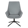 Scranton & Co Charcoal Gray Faux Leather Modern Scoop Design Office Chair