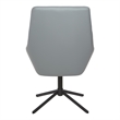 Scranton & Co Charcoal Gray Faux Leather Modern Scoop Design Office Chair