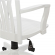Scranton & Co Classic White Wood Banker's Chair with Slat Back and Swivel