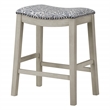 Scranton & Co 24 Inch Navy Fabric Counter Stool Set of 2 with Nailhead Trim