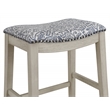 Scranton & Co 24 Inch Navy Fabric Counter Stool Set of 2 with Nailhead Trim
