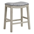 Scranton & Co 24 Inch Navy Fabric Counter Stool Set of 2 with Nailhead Trim