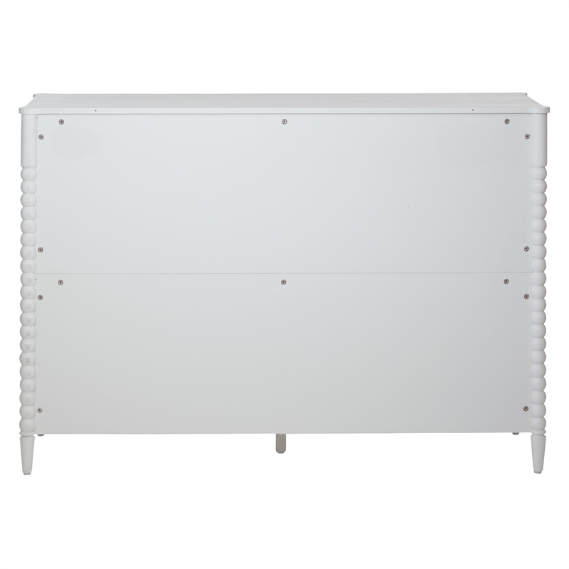Scranton & Co 8-Drawer White Engineered Wood Dresser with Felt-Lined Drawers