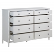 Scranton & Co 8-Drawer White Engineered Wood Dresser with Felt-Lined Drawers