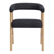 Scranton & Co Mid-Century Modern Dining Chair in Black Fabric 2-Pack