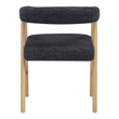 Scranton & Co Mid-Century Modern Dining Chair in Black Fabric 2-Pack