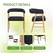Scranton & Co Mid-Century Modern Dining Chair in Black Fabric 2-Pack