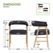 Scranton & Co Mid-Century Modern Dining Chair in Black Fabric 2-Pack