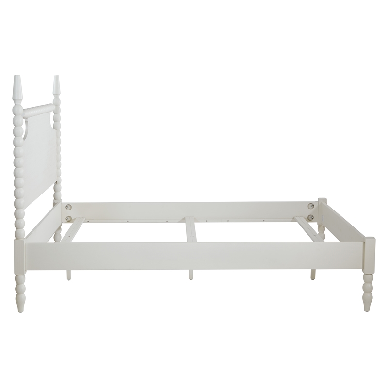 Scranton & Co King Bed Frame with Headboard and Footboard in Antique White