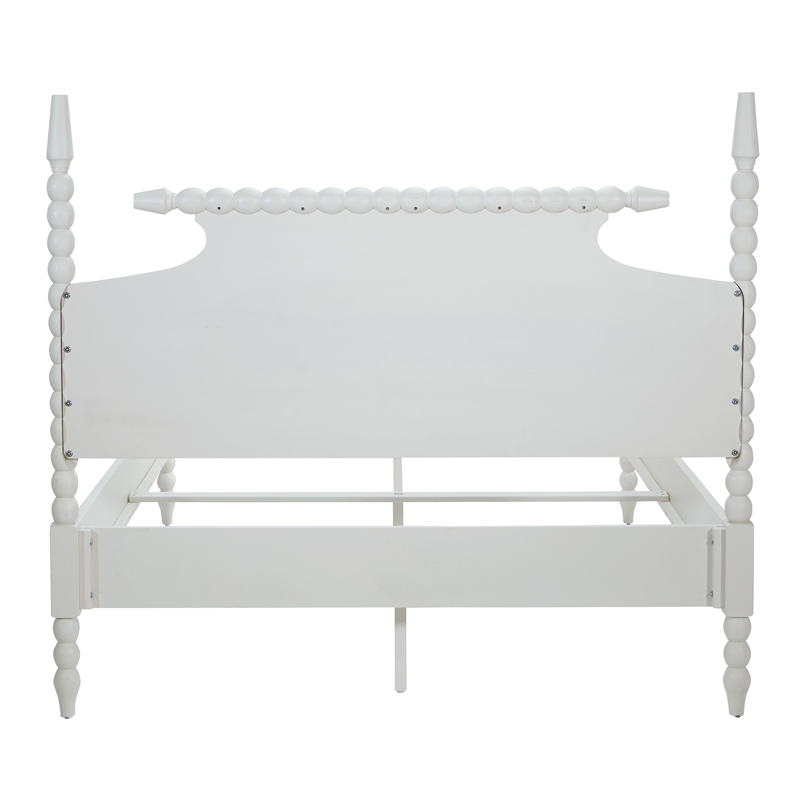 Scranton & Co King Bed Frame with Headboard and Footboard in Antique White