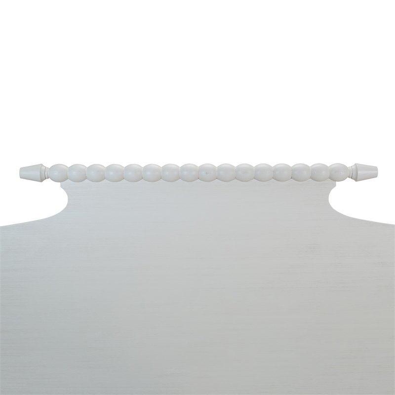 Scranton & Co King Bed Frame with Headboard and Footboard in Antique White