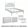 Scranton & Co 5-Piece King Bedroom Set in Sandcastle Antique White Finish