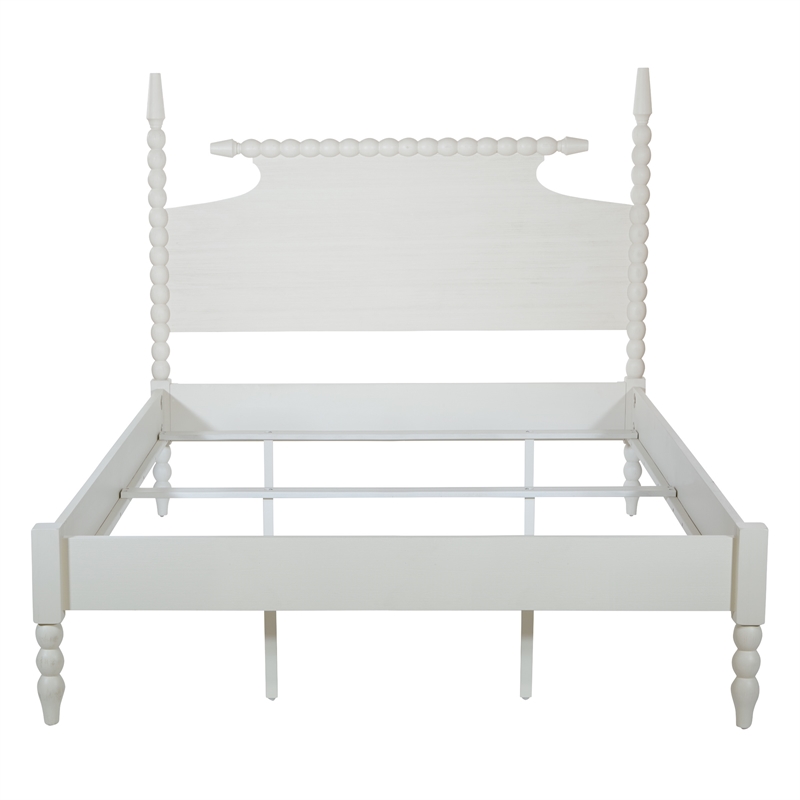 Scranton & Co Cottage Bed Set in Sandcastle Antique White with Spindle Design