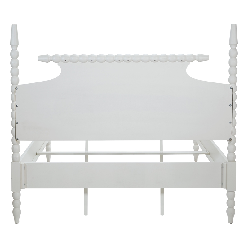Scranton & Co Cottage Bed Set in Sandcastle Antique White with Spindle Design