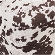 Scranton & Co Modern Barrel Swivel Accent Chair in Brown Cow Print Fabric