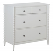 Scranton & Co Spindle 3-Drawer Chest in Sandcastle Antique White Finish