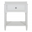 Scranton & Co Spindle Night Stand with Drawer and Power Outlet in Antique White