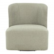 Scranton & Co Modern Barrel Swivel Accent Chair in Morning Fog Fabric