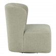 Scranton & Co Modern Barrel Swivel Accent Chair in Morning Fog Fabric