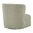 Scranton & Co Modern Barrel Swivel Accent Chair in Morning Fog Fabric