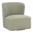 Scranton & Co Modern Barrel Swivel Accent Chair in Morning Fog Fabric