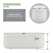 Scranton & Co Channel Tufted Deco Storage Bench in Ivory Sherpa Fabric