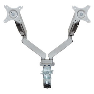 scranton & co dual monitor arm for 17&quot-30&quot screens in silver aluminum