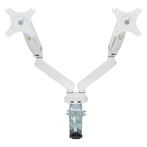 Scranton & Co Dual Monitor Arm for 17&quot-30&quot Screens in White Aluminum