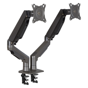 Scranton & Co Double 27&quot Monitor Arm Mount in Charcoal Steel Finish
