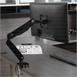 Scranton & Co Single Monitor Arm with USB 3.0 Port in Black Aluminum